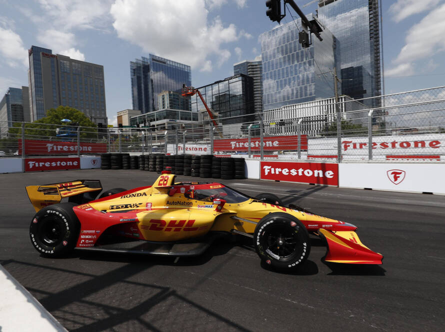 Ryan Hunter-Reay dans les rues de Nashville